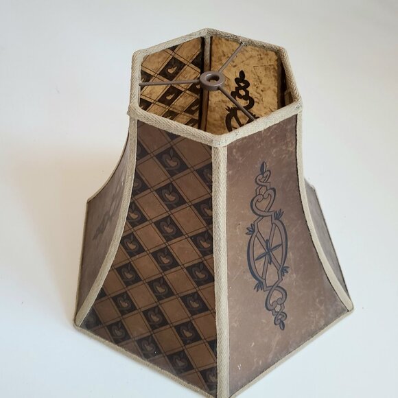 Vintage/antique Art Deco or Arts and Crafts period lampshade. - Picture 9 of 10